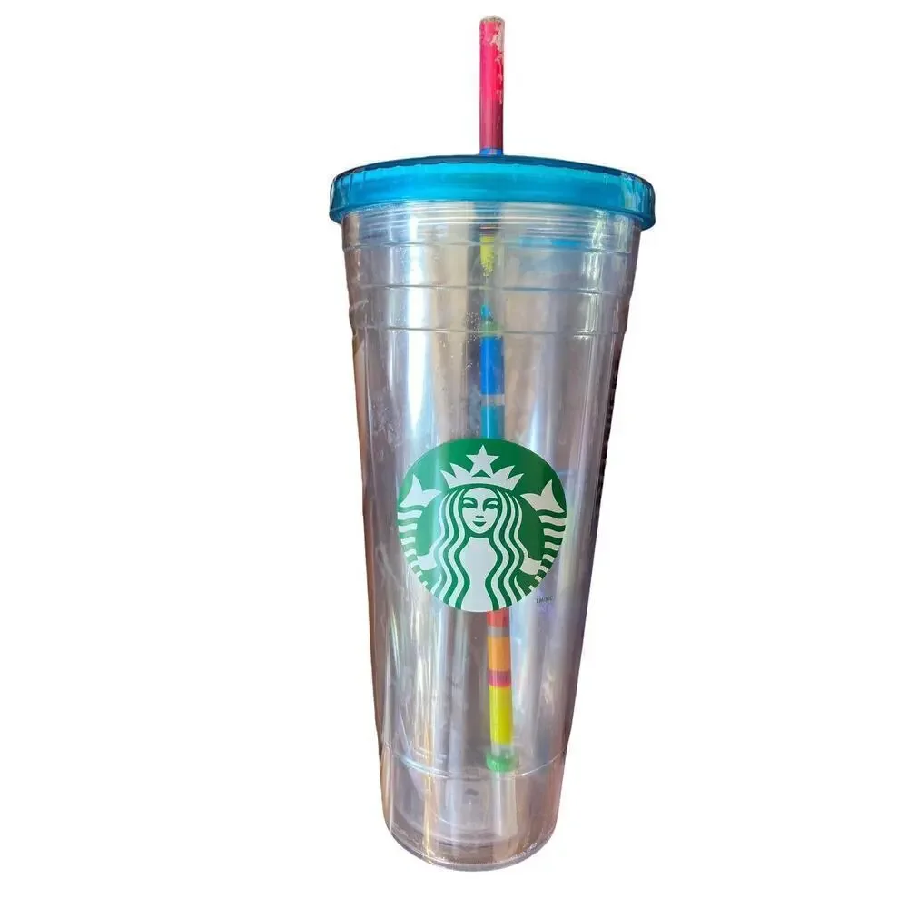 2015 Starbucks Disney Parks Disney Venti 24 oz Tumbler With Green Straw